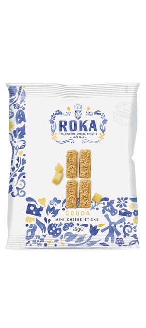 foto ROKA Mini Sticks au Fromage Gouda Delft Blue 25g