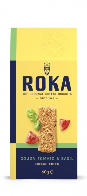 foto ROKA Cheese Puffs Gouda Cheese with Tomato & Basil 60g