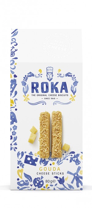 foto ROKA Cheese Sticks Gouda Cheese Delft Blue 80g